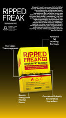 Pharmafreak Ripped Freak olive leaf component on packaging suggesting plant extracts
