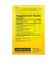 Pharmafreak Test Freak label close-up showing zinc, magnesium and B6.