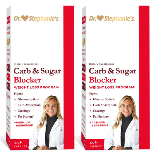 Pharmaganics Dr. Stephanie's Carb Blocker bottle ready for mealtime use