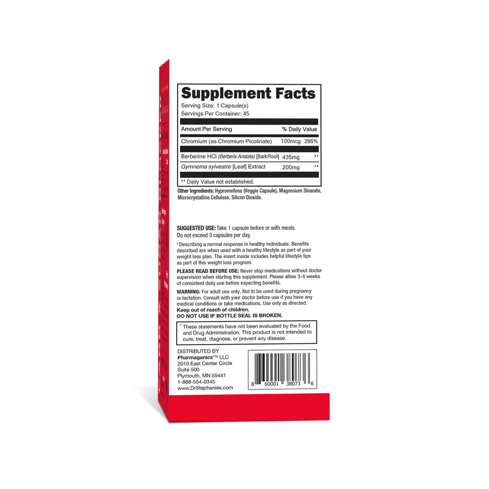 Pharmaganics Dr. Stephanie's Carb Blocker ready during meals