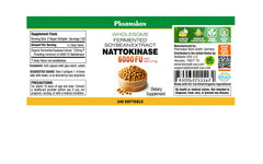 PHARMAKON nattokinase bottle pour for convenient daily use.