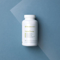 Pharmanex Marine Omega packaging and facts panel visible for transparency