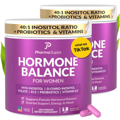 PharmaSupps Hormone Balance bottle front for daily hormonal support.