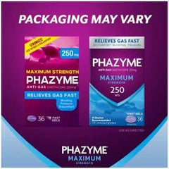 Phazyme Maximum Strength four-box-pack demonstrating value and supply