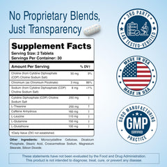 Sixty micro-matrix tablets in TX7 bottle for steady dosing.