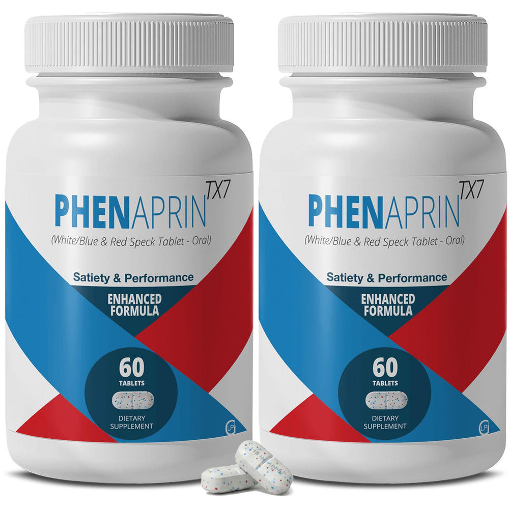 PhenAprin TX7 bottle front showing product branding and wellness positioning.