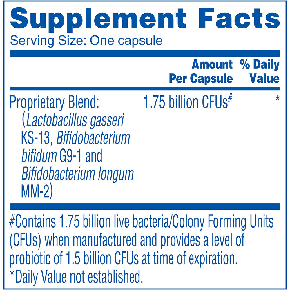 Phillips' Colon Health ingredients panel shows probiotic strains and labeling.