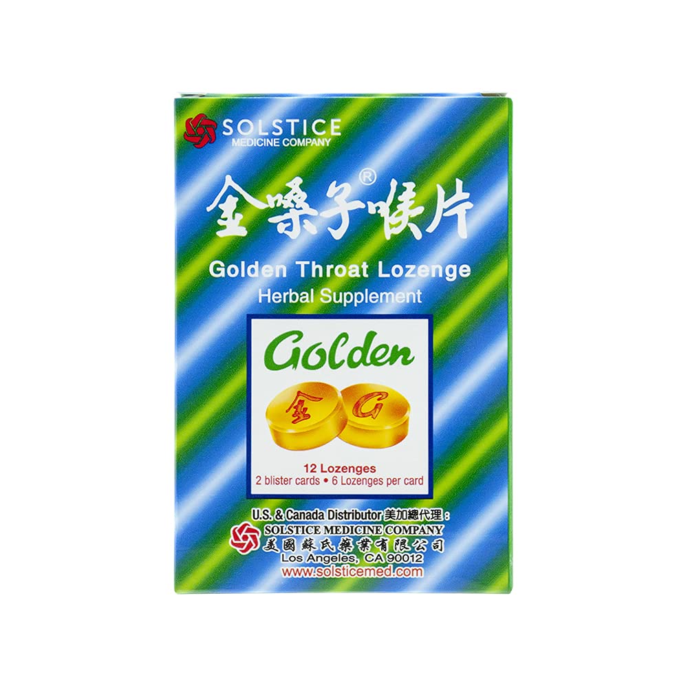 Phixnozar Golden Throat Lozenge 8-pack front view for on-the-go use.