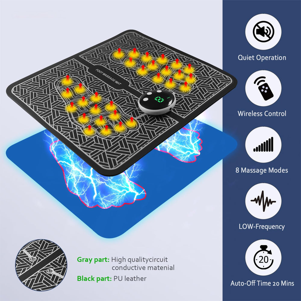 Phixnozar foot massager mat side view showing compact design for storage