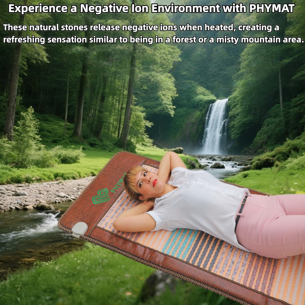 PHYMAT safety feature highlights auto-off and temperature control.