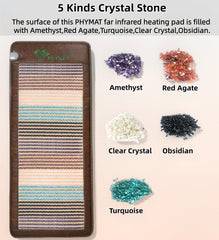 PHYMAT large infrared mat laid on a bed for full-body relaxation.