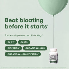 Physician's CHOICE herbal blend image suggests natural support for gas from common triggers.