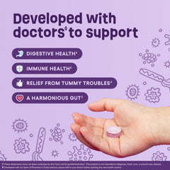 Physician's CHOICE Kids probiotic chewables in berry flavor, easy daily intake for kids