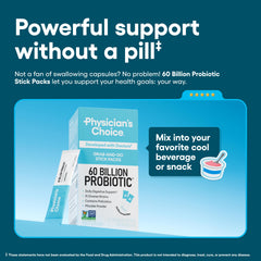 Physician's CHOICE probiotic sticks with 10 strains and prebiotics for gut balance