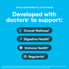 Physician's CHOICE stick pack dissolving into a cold drink for easy consumption