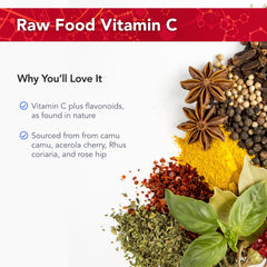 Power-C camu camu fruit powder close-up indicating natural vitamin C source