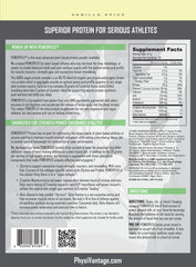 Close-up label focuses on collagen-alternative features and amino acid composition
