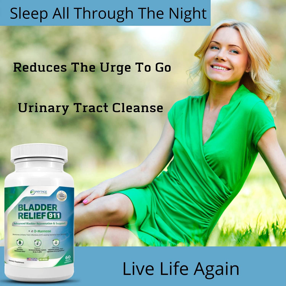 Phytage Labs Bladder Relief 911 ingredients focus on dandelion cranberry hibiscus