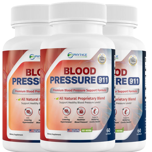 Phytage Labs Blood Pressure 911 bottle for daily BP support