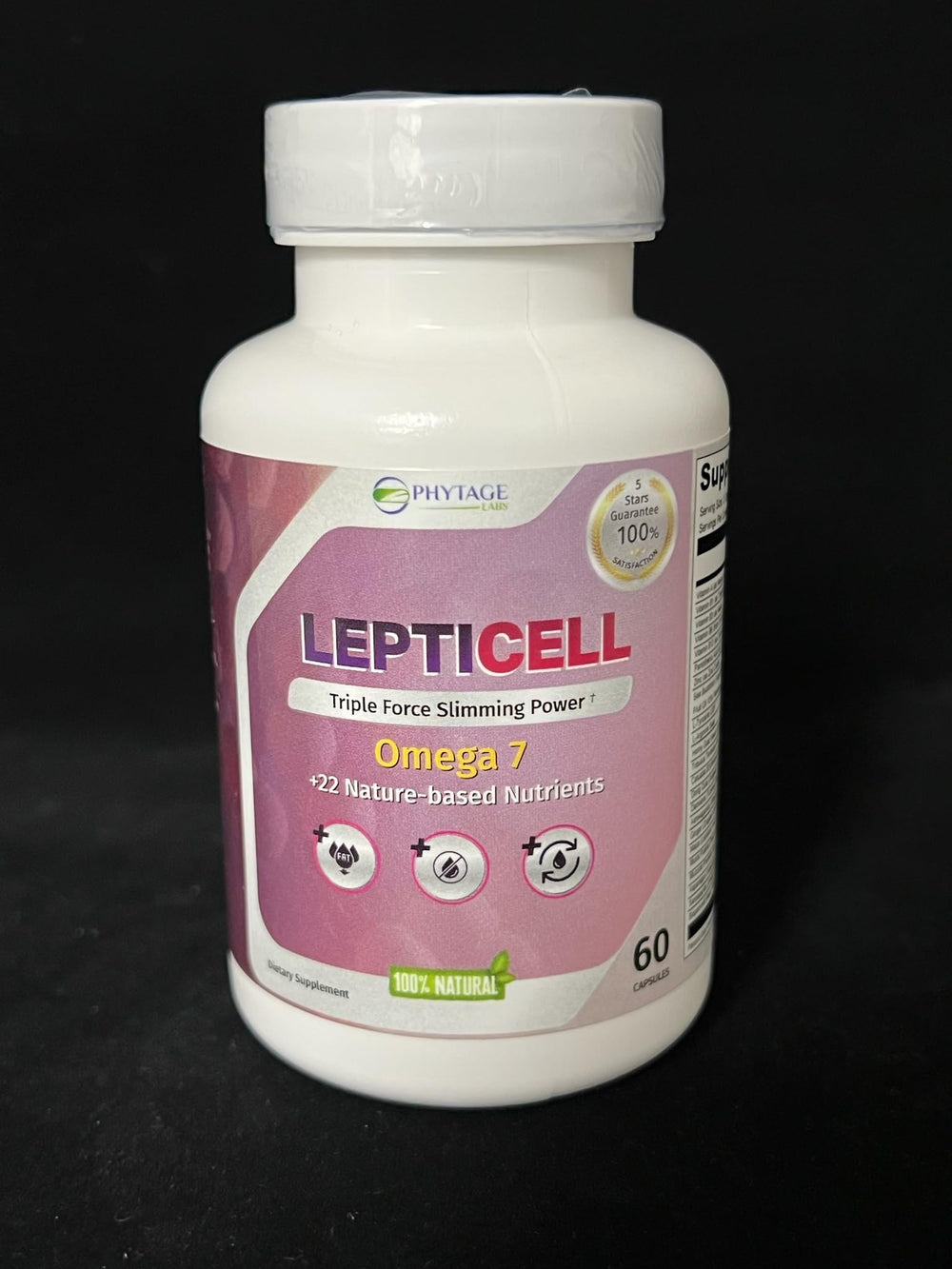 Phytage Labs LeptiCell antioxidants blend closeup emphasizing natural vitality