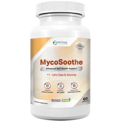 Phytage Labs MycoSoothe bottle front promotes easy daily nail and immune support.
