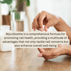 Phytage Labs MycoSoothe daily-use routine on a bathroom shelf.