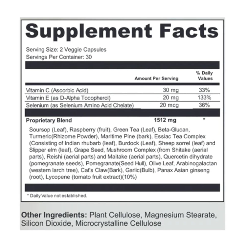Phytage Labs MycoSoothe label detail with key ingredients list.