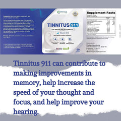 Phytage Labs Tinnitus 911 stacked bottles suggest value on shelves