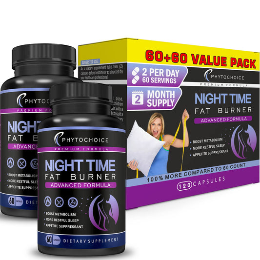 PHYTOCHOICE Nighttime Fat Burner bottle front for late-night use