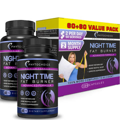 PHYTOCHOICE Nighttime Fat Burner bottle front for late-night use