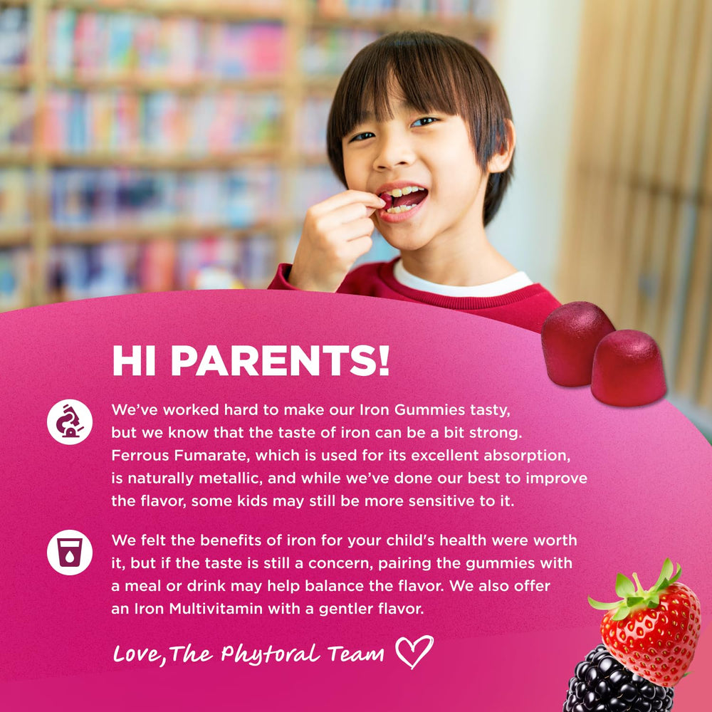 Phytoral Vegan Kids Focus Gummies pack multi-view suggests convenient 3-pack for school weeks.
