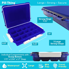 Pill Thing large dimensions allow bulk pill storage and easy handling