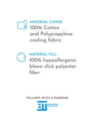 Pillows with a Purpose CPAP pillow hypoallergenic cover reduces irritants