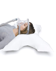 Pillows with a Purpose CPAP pillow side view highlights contour design