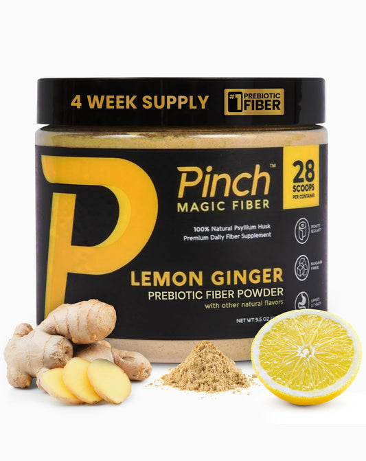 Pinch Magic sugar-free fiber powder lemon-ginger tub for daily wellness