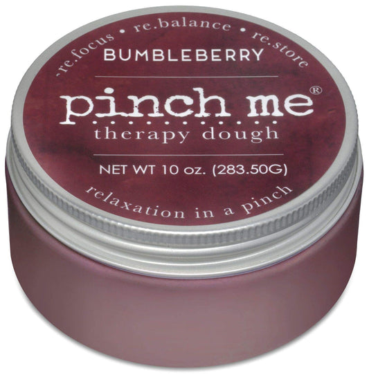 Pinch Me Therapy Dough Bumbleberry scent closeup emphasizes soothing aroma and tactile stress relief.