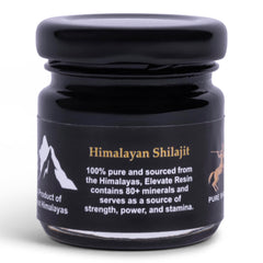 Pindari Shilajit resin jar closeup reveals rich color and consistency.