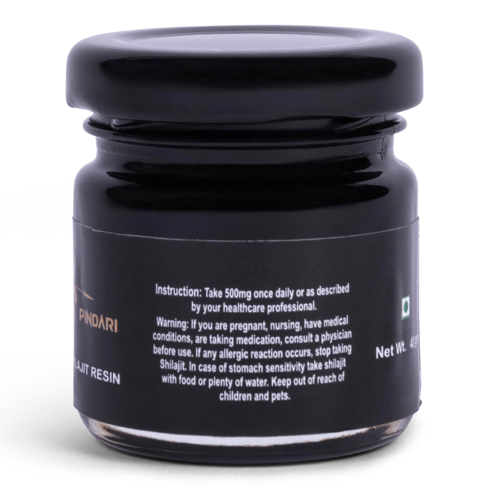 Pindari Shilajit resin pour view suggests quick uptake and usage.