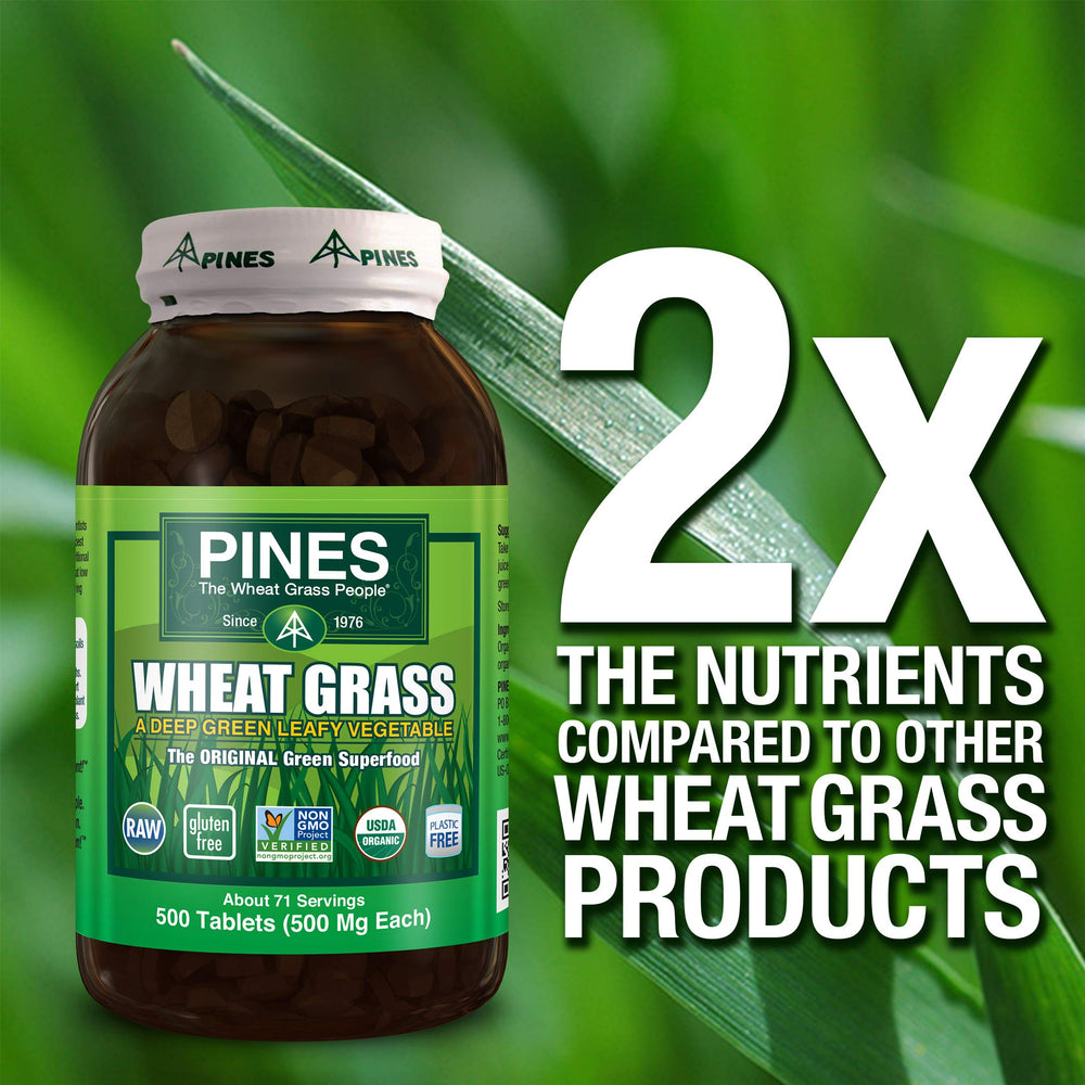 Nutrition label on Pines product showing vitamins and minerals