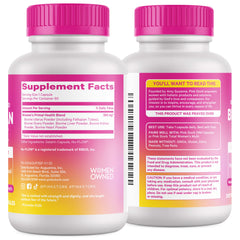 Clean Pink Stork packaging design indicating hormone-focused wellness.