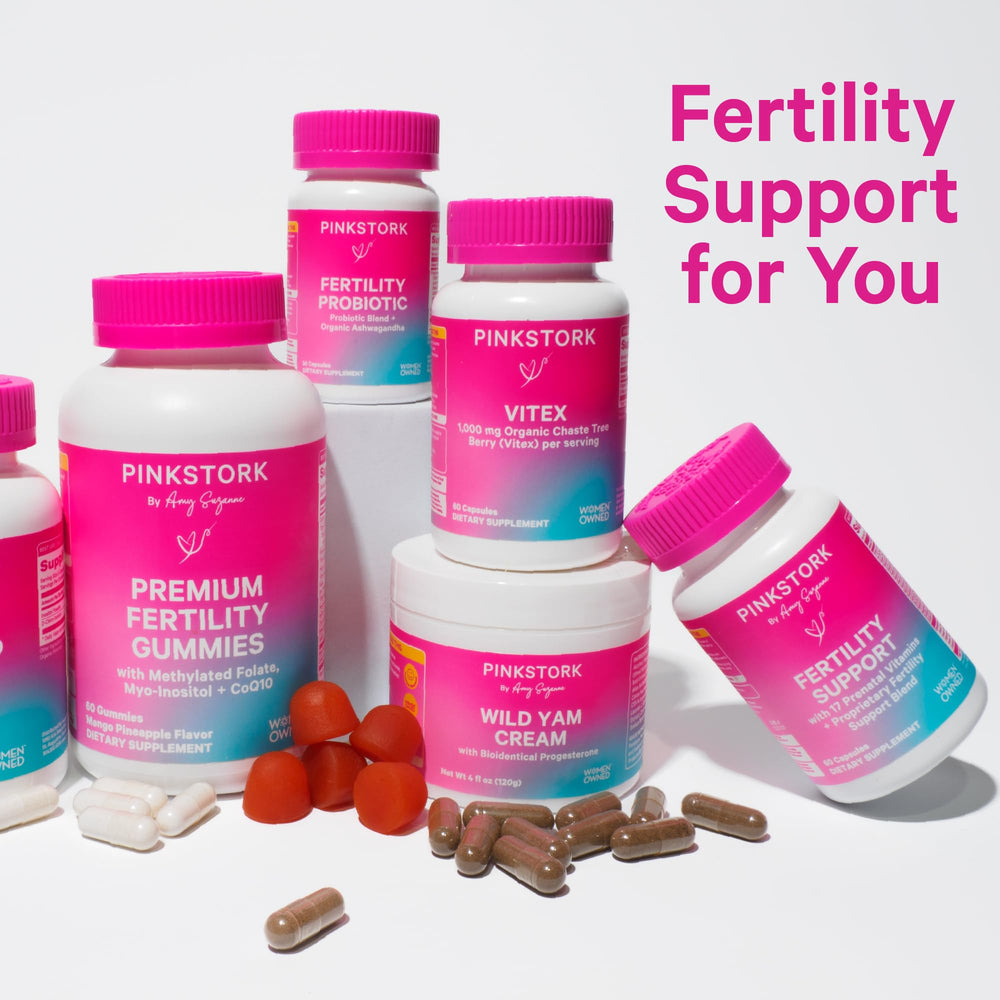 Pink Stork packaging highlights gluten-free and third-party tested quality