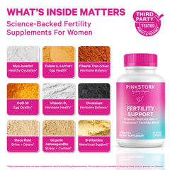 Pink Stork capsules on a clean surface for easy daily use