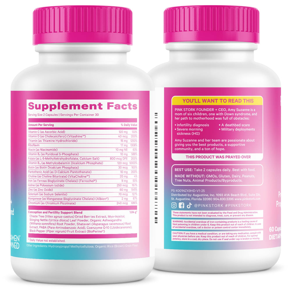 Pink Stork vegan and gluten-free capsules for dietary preferences