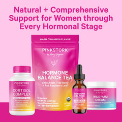 Pink Stork Hormone Balance Drops glass bottle conveys premium quality and protection
