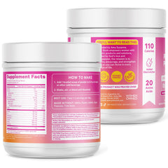 Pink Stork ingredients closeup highlighting non-artificial flavors and clean protein.