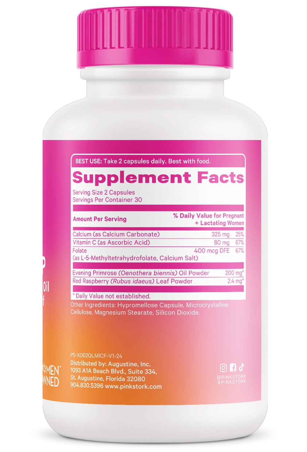 Pink Stork Labor Prep safe for pregnancy and breastfeeding use, vegan formula.