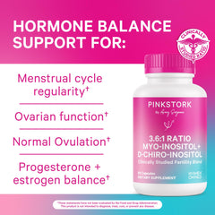 Label detail highlights the 3-6-1 blend for ovarian function support.
