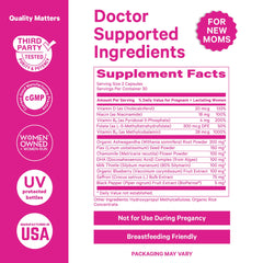 Pink Stork Postpartum Mood Support capsules closeup for easy daily use