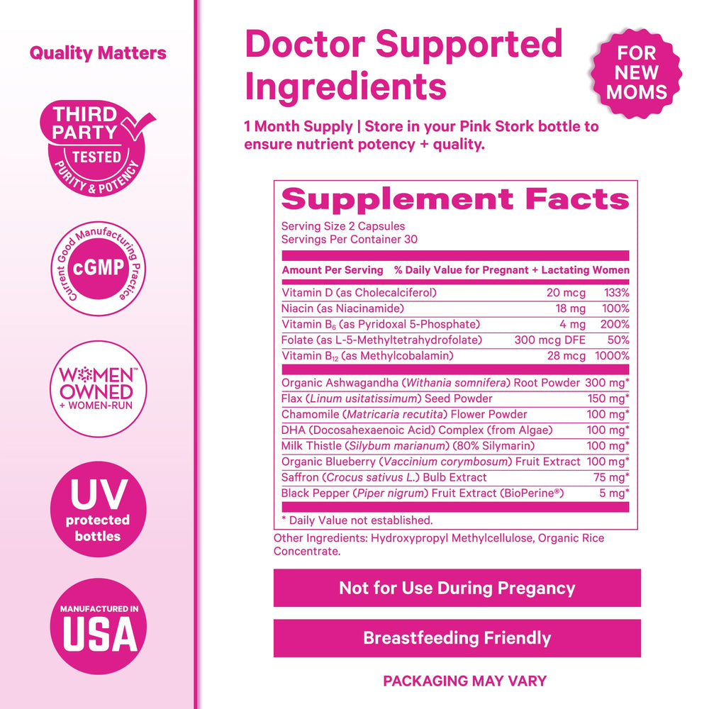 Pink Stork Mood Support ScentCert tab adds a pleasant scent to vitamins