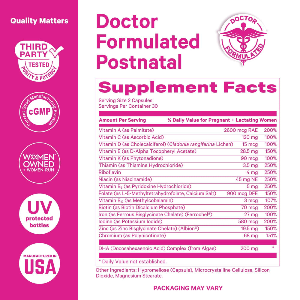 Pink Stork Total Postnatal GMP-certified facility logo reinforcing quality.